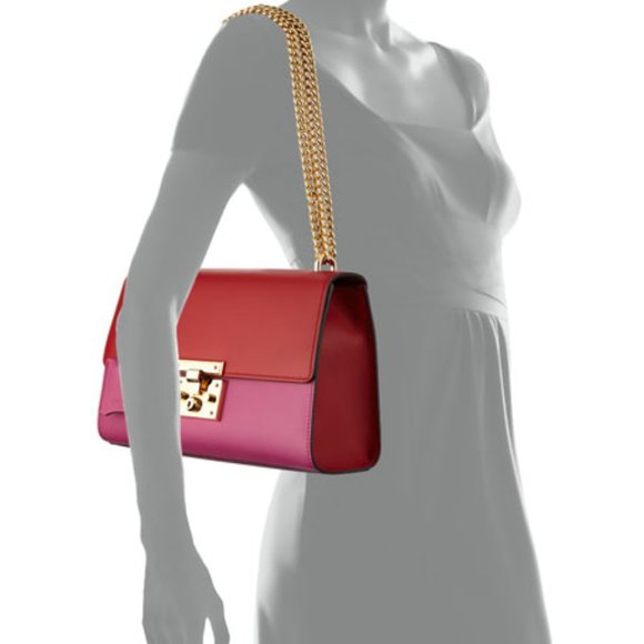 Gucci Padlock Leather Shoulder Bag in Pink - Picture 5 of 5